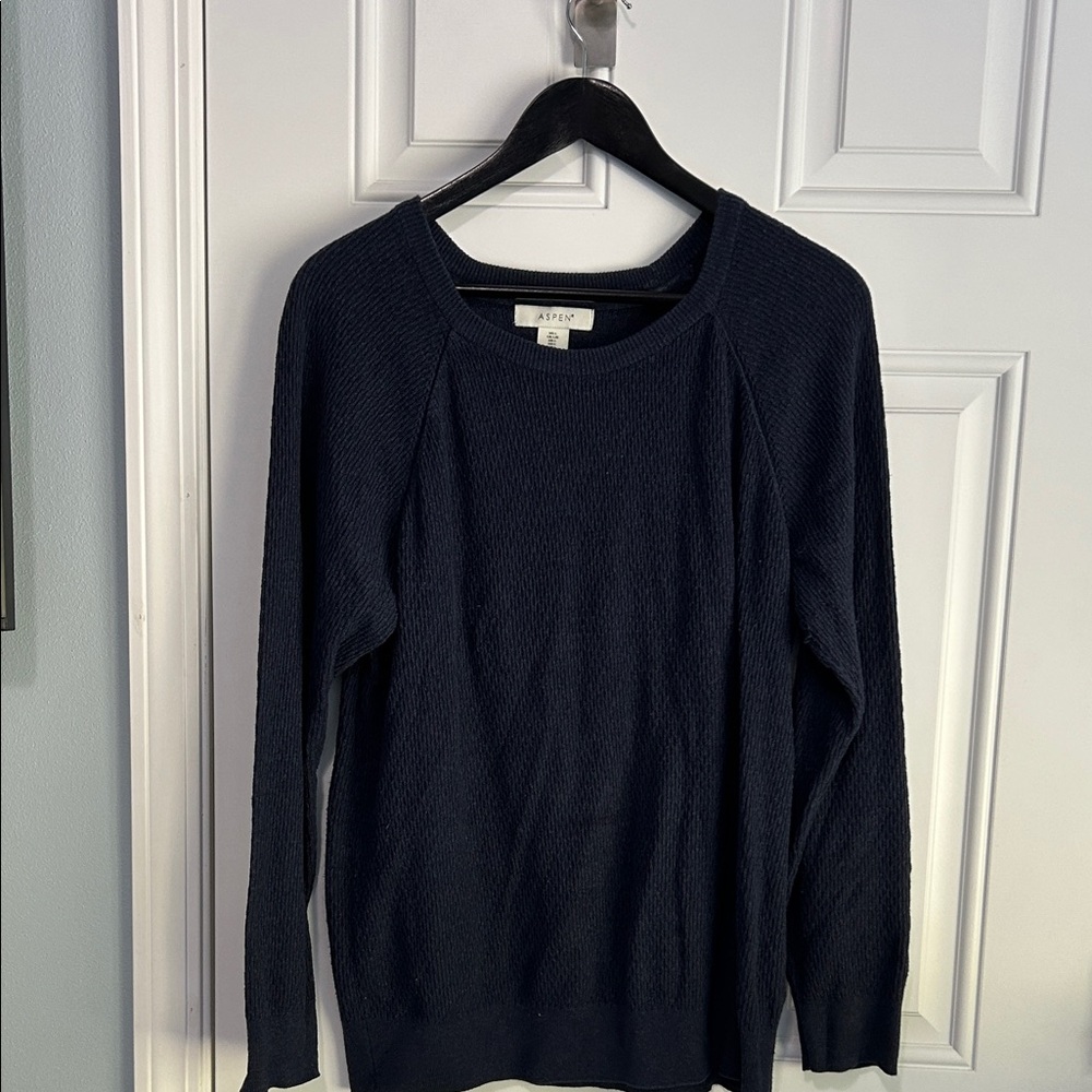 Aspen Women's Dark Blue Crew Neck Sweater